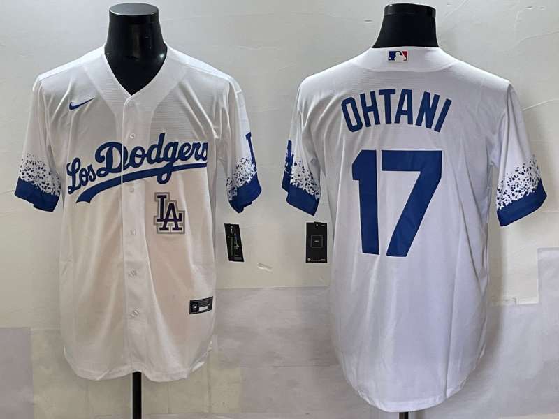 Men Los Angeles Dodgers #17 Ohtani white Nike MLB 2025 Jersey style 8->oklahoma city thunder->NBA Jersey
